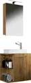Produktbild: VCM Badmöbel-Set 3-tlg Gäste WC Waschplatz Waschtisch Hausa Schrank, (Komplett-Set, 3-St., 1x Unterschrank 1x Waschbecken 1x Spiegelschrank)