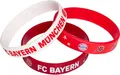 Produktbild: FC BAYERN MÜNCHEN Kinder-Armband Silikon 3er-Set rot+weiß