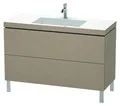 Produktbild: Duravit Waschtischunterschrank c-bonded L-Cube 120x48cm, 1 Hahnl., lei, 2 Ausz., steh.