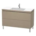 Produktbild: Duravit Waschtischunterschrank c-bonded L-Cube 120x48cm, 1 Hahnl., lei, 2 Ausz., steh.