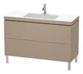 Produktbild: Duravit L-Cube c-bonded Komplett-Set mit 2 Auszügen mit Hahnloch ohne...