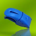Produktbild: Tesapack Pack' N' Go Handabroller blau – Ideal für Paketband-Abwicklung