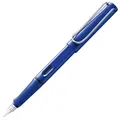 Produktbild: Lamy safari blue Füller - Füllhalter mit ergonomischem Griff & polierter Stahlfeder in Strichbreite B – robuster ASA-Kunststoff - inkl. Tintenpatrone T 10 blau - Rechtshänder