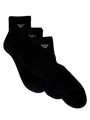 Produktbild: Emporio Armani Herren of Sporty Terry Cloth 3 Pack Short Socks, Schwarz, Einheitsgröße EU