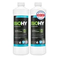 Produktbild: BiOHY Klarspüler (2 x 1 liter) | Bio Geschirrspülmittel | ideal für alle Spülmaschinen | EXTRA STARKER Fettlöser für Gastronomie & Haushalt | frischer Glanz auf Glas & Geschirr