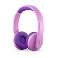 Produktbild: Philips Kopfhörer Kinder TAK4206PK/00 Kinderkopfhörer, Kontrollierbare Lautstärke, Over-Ear Kopfhörer für Kinder, 28 Stunden Wiedergabezeit, Kinderfreundliches Design, Pink mit Lichtern, One Size