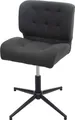 Produktbild: Bürostuhl MCW-H42, Drehstuhl Schreibtischstuhl, drehbar höhenverstellbar Stoff/Textil dunkelgrau, Fuß schwarz