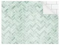 Produktbild: Bilderdepot24 Küchenrückwand grün dekor Abstrakt Fliesenoptik Steinoptik Marmor Fischgräten Mint, (1-tlg., Nischenrückwand - für Fliesenspiegel ohne Bohren - matt), Spritzschutz Rückwand Küche Herd - Folie selbstklebend versch. Größen