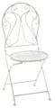 Produktbild: Kobolo Metallstuhl Gartenstuhl Klappstuhl Deko Stuhl Metall cream - Garden Chair Balkonmöbel Balkonstuhl Möbel Bistro Dining Design Modern Deko Deco