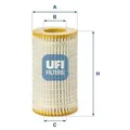 Produktbild: UFI Ölfilter 2505900 Filtereinsatz 115mm für Chrysler Mercedes Fiat RENAULT TRUCKS