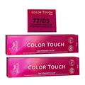 Produktbild: Wella Color Touch Plus 2 x 60 ml 77/03 mittelblond intensiv natur gold Intensivt