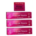 Produktbild: Wella Color Touch Plus 3 x 60 ml 77/03 mittelblond intensiv natur gold Intensivt