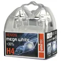 Produktbild: Unitec Halogen Scheinwerferlampe H4 Xenon Mega White 12 V 2er Pack P43T 60/55 W