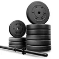 Produktbild: Langhantel Set 46 kg Hantelset mit Langhantelstange 150 cm TREX SPORT