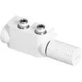 Produktbild: Viessmann Design-Ventilhahnblock für Badheizkörper (Mittenanschluss) - Farbe weiß, Thermostatkopf links - 7750492