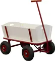 Produktbild: Sunny Billy Beach Wagon Bollerwagen in Rot | Handwagen aus Holz mit Luftreifen | Belastbar bis 100 kg | 94x61x97cm
