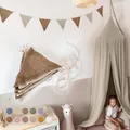 Produktbild: LILIMAUS Wimpelkette Stoff [in 12 Farben] Wimpelkette Kinderzimmer - 100% Baumwolle Handmade Girlande Stoff - Wimpelkette Musselin - Hausbett Deko Mädchen & Jungen - Girlande für Babyzimmer