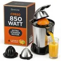 Produktbild: Sommertal CP850 Saftpresse Elektrisch 850W Motor Hohe Saftausbeute Edelstahl BPA-frei 400ml