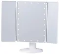 Produktbild: Northpoint LED Kosmetikspiegel mit Standfuß, verstellbarer Farbtemperatur, dimmbarem Licht und integriertem Akku Eckig