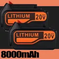 Produktbild: 2x 8,0Ah für Black & Decker 18V Li-Ion Akku BL2018 LB2X4020 LBXR20 BL1518 BL4018