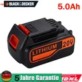 Produktbild: 5.0Ah Akku Für BLACK+DECKER 20V BL1518 BL2018 LBXR20 LB2X4020 LBXR20 18V Neu