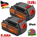 Produktbild: 2X 20V 5.0Ah Akku für Black Decker 18V BL4018-XE LB2X4020 LBX20 LST220 LBXR2020