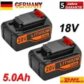 Produktbild: 2x 18V Für BLACK+DECKER Akku 5,0Ah LITHIUM BL1318 BL1518 BL2018 LBXR20 LB2X4020