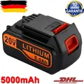 Produktbild: 5,0Ah Akku Für Black & Decker 20V BL2018 LB2X4020 LBXR20 BL1518 Li-ion Ersatzakk