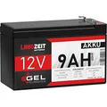 Produktbild: LANGZEIT Akku 12V 9Ah Gel Profi Blei-Akku extrem zyklenfest vorgeladen auslaufsicher ersetzt 7Ah 7,2Ah 7,5Ah