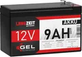 Produktbild: LANGZEIT Akku 12V 9Ah Gel Profi Blei-Batterie zyklenfest vorgeladen sicher