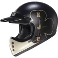 Produktbild: HJC V60 Solid Ofera Motorrad Helm Gr. S Vintage schwarz-beige-gold matt