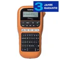 Produktbild: Brother PTE110G1 P-Touch Beschritungsgerät QWERTZ-Tastatur Hinterbanddruck NEU