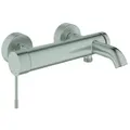 Produktbild: Grohe Essence Einhand-Wannenbatterie DN 15, Wandmontage, automatische Umstellung Wanne/ Brause, 33624DC1, Farbe: Supersteel
