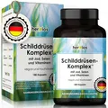 Produktbild: HERBIOS Jod-Selen Komplex –180 Schilddrüsen-Kapseln für 6 Monate – hochdosiert mit L-Tyrosin, Eisen, B-Vitaminen & Folsäure – Natürlich, Vegan & Laborgeprüft