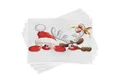 Produktbild: Abakuhaus Platzset Waschbare Stoff Esszimmer Küche Tischdekorations Digitaldruck, (4-teilig, 4-St., Set aus 4x), Weihnachten Lustige Sankt-Ren