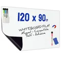 Produktbild: Whiteboard Folie 120 x 90cm | Magnet Haftend | + Stifte Halter Wischer