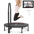 Produktbild: DH FitLife Fitness-Trampolin klappbar Ø102cm 40 Zoll - 150kg max, 4-fach verstellbarer Griff & stabil/leise für Kinder/Erwachsene (ohne Installation)
