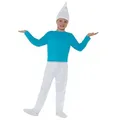 Produktbild: Metamorph Kostüm Die Schlümpfe – Schlumpf Kostüm für Kinder, Der Exportschlager aus Schlumpfhausen: hellblaues Kostüm mit Zipfelm 110-116