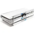 Produktbild: Wiltec Rollstuhlrampe doppelt faltbar 122cm 270kg, mobile Auffahrschiene als Rollirampe, Aluminium Kofferrampe