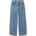 Produktbild: Weite Jeans TOM TAILOR, Mädchen, Gr. 158, N-Gr, blau (mid stone bright blau denim), Denim/Jeans, Obermaterial: 100% Baumwolle, unifarben, normal, Jeans, im 5-Pocket-Style