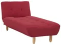 Produktbild: Beliani Chaiselounge Stoffbezug rot gesteppt verstellbare Rückenlehne Retro-Stil Alsten