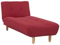 Produktbild: Chaiselounge Stoffbezug rot gesteppt verstellbare Rückenlehne Retro-Stil Alsten