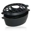 Produktbild: BBQ-Toro Gusseisen Luftbefeuchter emailliert | Schwarz, 2,7 Liter | Gusseisen-Luftbefeuchter, Wasserverdunster Ofen | Humidifier, Holzofen Verdampfschale | Kaminschale, Ofenverdunster, Raumbefeuchter