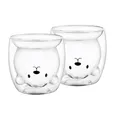 Produktbild: GRÄWE Doppelwandige-Thermogläser, 250ml, 2er Set, Motiv Bär, Kindertasse als Geschenkset
