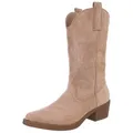 Produktbild: Ital-Design Moderner Western-Stiefel mit Stickerei für Damen Westernstiefel (89938026) Blockabsatz Stiefel in Beige beige|braun 38 EU