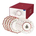 Produktbild: Villeroy & Boch – Toy's Delight Teller Set 8 Teilig, Speiseteller und Frühstücksteller, Geschirr Weihnachten Set, Essteller, Weihnachtsgeschirr, Weihnachtsteller Set 4 Personen Toys, Porzellan