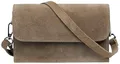 Produktbild: Caspar Wildleder Umhängetasche Dirndltasche kleine Trachtentasche Damen Handtasche aus Leder für Dirndl - PREMIUM LINE - Modell No.846 - Made in Italy, Farbe:taupe