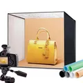 Produktbild: RALENO 50x50 cm Fotobox, Fotostudio Set, Lichtbox Lichtwürfel 4500 lm, 50W, 5500K, 97 TLCI LED Beleuchtung, Tragbare Lichtzelt inkl. 6 Farbe Hintergründe für Produktfotografie