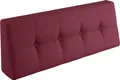 Produktbild: sunnypillow Palettenkissen Palettenauflage Palettenpolster Palettensofa Sitzkissen Rückenlehne gesteppt Rückenkissen 120x40x20/10cm Red