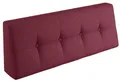 Produktbild: sunnypillow Palettenkissen für Gartenmöbel - Rückenkissen 120x40x20/10cm - Rückenpolster für Bett und Sofa - Palettenpolster für Palettenmöbel - Gesteppte Kissen mit Knöpfen - Rückenlehne Red